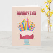 Energy Efficient Birthday Cake Birthday Card Kaart (Gele Bloem)