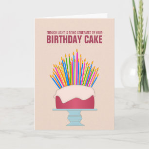 Energy Efficient Birthday Cake Birthday Card Kaart