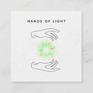 *~* Energy Hands Ball + Reiki Healing Light Vierkante Visitekaartje