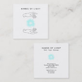 *~* Energy Hands Ball + Reiki Light Healing Vierkante Visitekaartje (Voorkant / Achterkant)