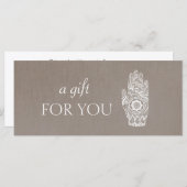 Energy Healer Henna Lotus Gift Certificate 2 (Voorkant / Achterkant)