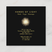 *~* Energy Healing Hands Ball Reiki Light Vierkante Visitekaartje (Achterkant)