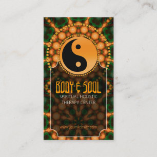 Energy Orange YinYang NewAge Yoga Cartes de visite