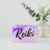 *~* Energy Reiki Practitioner Reiki Master Healer Visitekaartje (Staand voorkant)