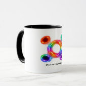 Energy Ring Coffee Mug – Abstract Color Circle Des (Devant gauche)