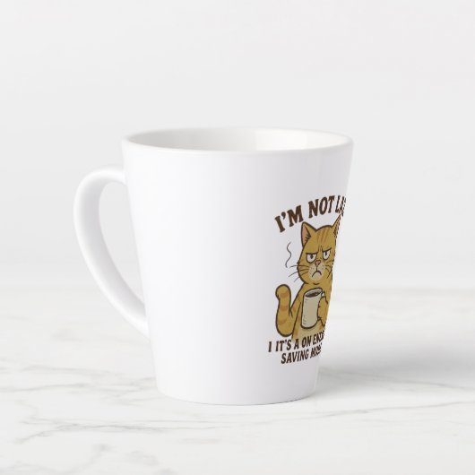 Energy-Saving Mode Cat Latte Mug (Angle gauche)