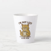 Energy-Saving Mode Cat Latte Mug (Devant)