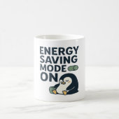 Energy saving Mode on- Cute penguin design Koffiemok (Center)