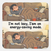 Energy-Saving Mode” Sticker – Cozy Webcomic Vibes (Devant)