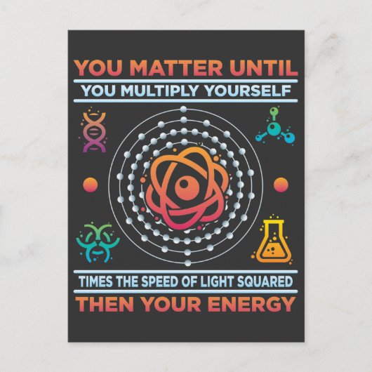 Energy Scientist Student Physics Nerds Wiskunde Ge Briefkaart (Voorkant)