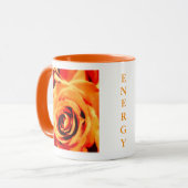 Energy Yellow Roses 11oz Two-Tone Mug Orange Mok (Voorkant links)