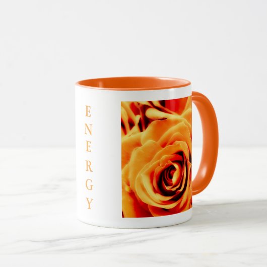 Energy Yellow Roses 11oz Two-Tone Mug Orange Mok (Voorkant rechts)
