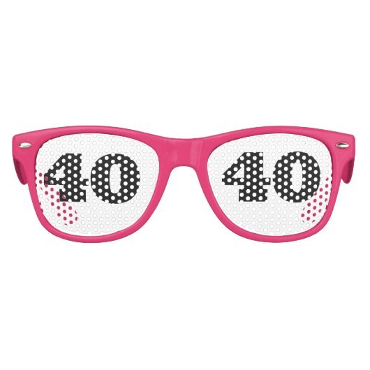 Enfant 40E ANNIVERSAIRE DE LA TÊTE FÊTE ROSE Lunettes de  (Devant)