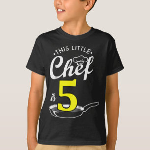 enfant 5e anniversaire filles chef enfants T-shirt