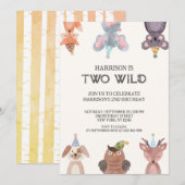 Enfant animal mignon sans sexe Invitation (Devant / Derrière)