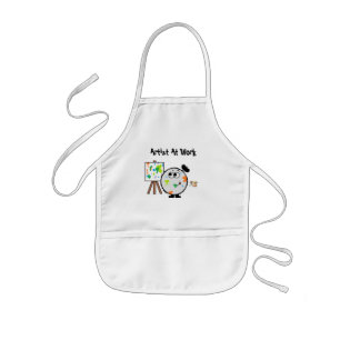 Enfant Artiste au tablier de Weeble de travail