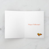 Enfant avec carte de citrouille de Halloween (Intérieur)