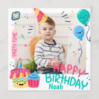 Enfant cadre d'anniversaire Invitation photo