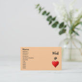 Enfant @ Carte de visite cardiaque (Debout devant)