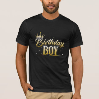 Enfant d'anniversaire avec la couronne t-shirt des