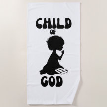 Enfant De Dieu Bible Citation Plage Serviette