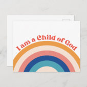 Enfant de Dieu Carte Postale Arc-en-ciel Mignon  (Devant / Derrière)