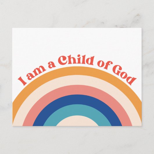 Enfant de Dieu Carte Postale Arc-en-ciel Mignon  (Devant)