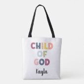 Enfant de Dieu Whimsical Boho Sac fourre-tout (Dos)