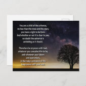 Enfant de l'univers - Carte de devis (Devant / Derrière)