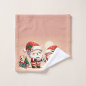 Enfant de Noël et Père Noël (Gant de toilette)