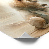 Enfant Embracant Jésus Le Lion, Impression numériq (Coin)