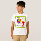enfant est sept 7, 7e anniversaire, t-shirt (Devant entier)