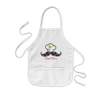 Enfant Fille du tablier | de moustache de chef d'enfants