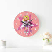 enfant filles cadeau boudins salle rose horloge mu (Maison)