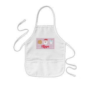 Enfant Filles Père Noël Lait et biscuits, tablier pour en