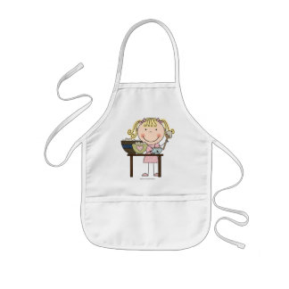 Enfant Goldilocks badine le tablier