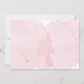 Enfant Invitation fille Cheval Rose Aquarelle (Dos)