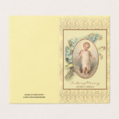 Enfant Jésus Floral Funérailles Memorial Cartes sa (Extérieur déplié)