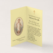 Enfant Jésus Floral Funérailles Memorial Cartes sa (Intérieur)