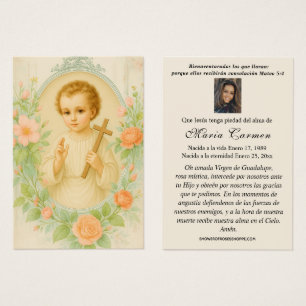 Enfant Jésus Guadalupe Prière funéraire espagnole