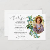 Enfant Jésus Merci religieux Condolence (Devant / Derrière)