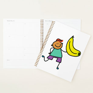 Enfant Joueur tenant une grande banane jaune