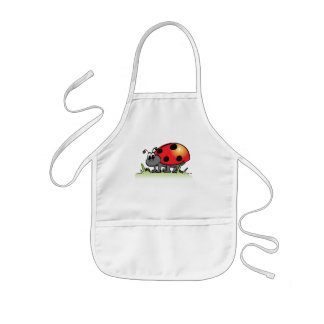 Enfant La coccinelle badine le tablier
