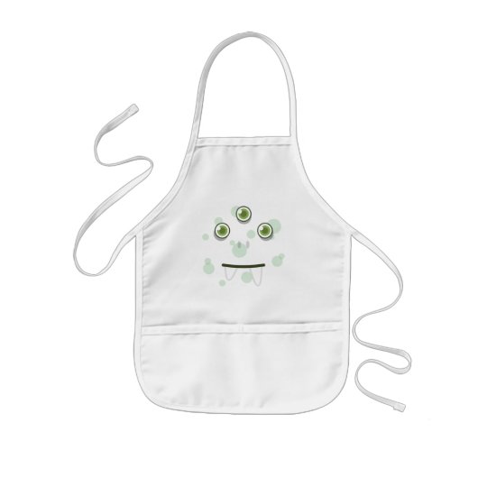 Enfant Le tablier de l'enfant face au monstre vert (Devant)
