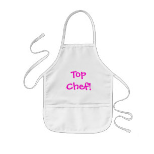 Enfant Le tablier de l'enfant supérieur de chef (rose)