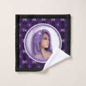 Enfant mauve lune (Gant de toilette)