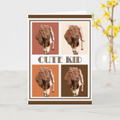 Enfant mignon - Félicitations Nouvelle Carte Bébé (Fleur jaune)