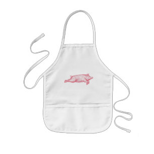 Enfant Pig rose pour enfants tablier