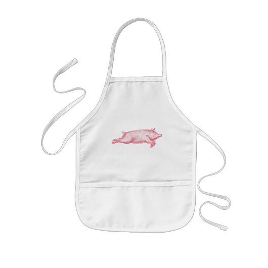 Enfant Pig rose pour enfants tablier (Devant)