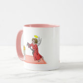 Enfant priant Mug rose (Devant gauche)